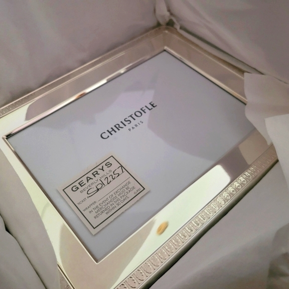 Cristofle Malmaison Silver-Plated 4x6 Picture Frame